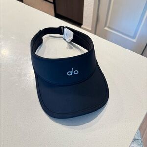 Black Alo sportswear visor hat